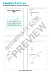 Spanish Summer Worksheets – Reading Passages with Questions and Answer Key page 3