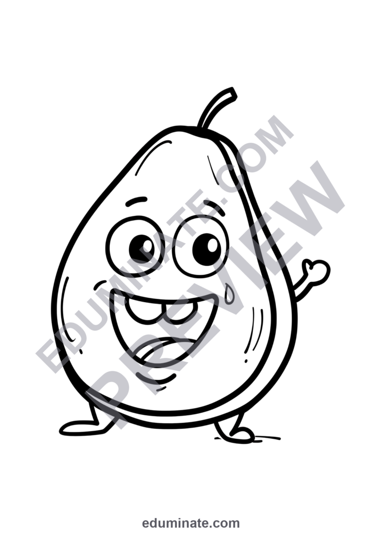 Avocado Coloring Pages | Fun Fruit Coloring Sheets | Printable Kids Activity sample page 3
