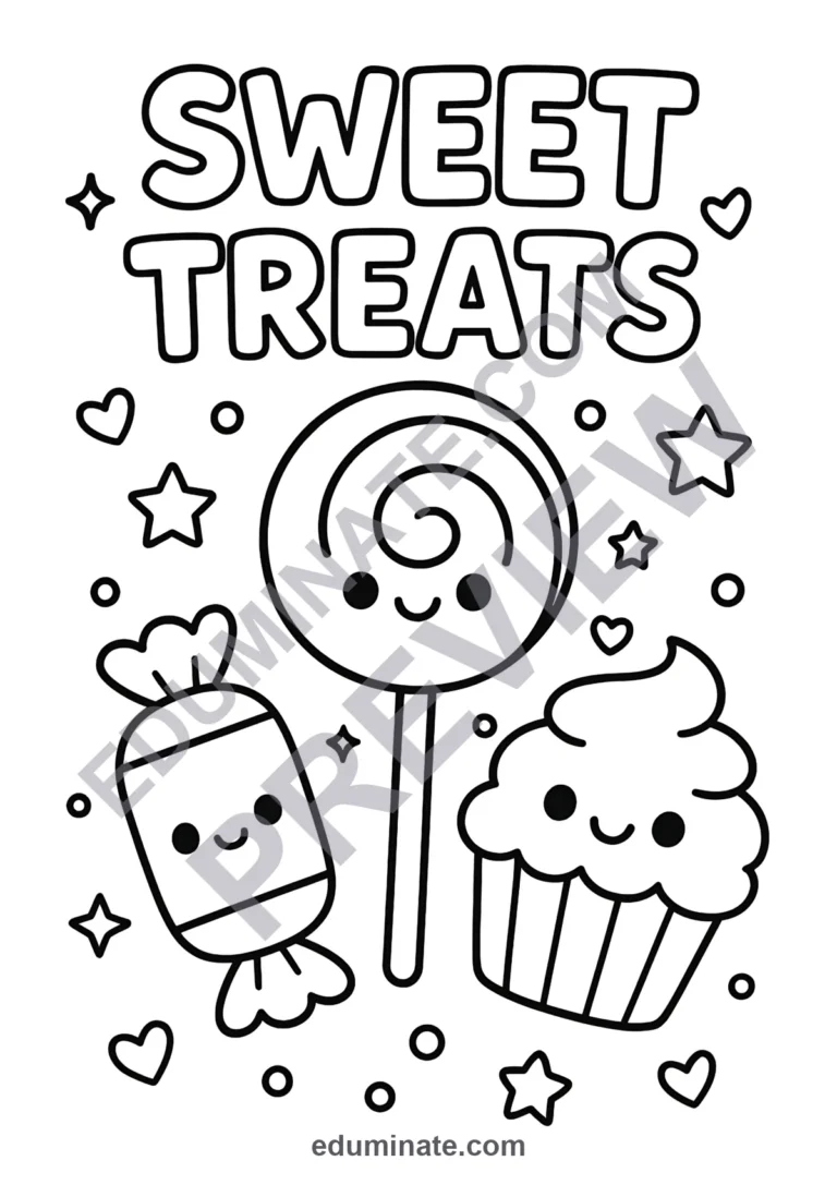 70 Cute Candy Coloring Pages for Easy Sweet Treats Fun