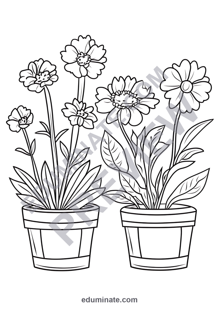 First Day of Spring Coloring Pages Spring Flowers Activity Sheets for Kids sample page 3