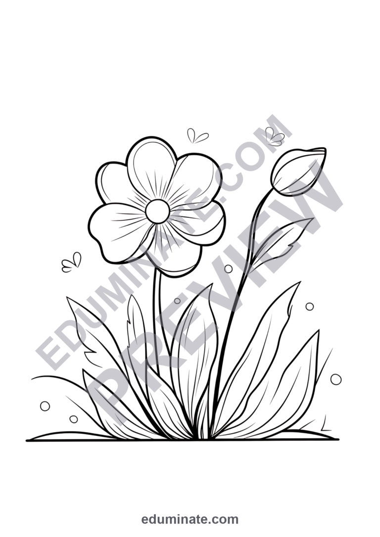 Spring Time Coloring Pages Welcome Spring Flowers Activity Sheets for Kids sample page 3