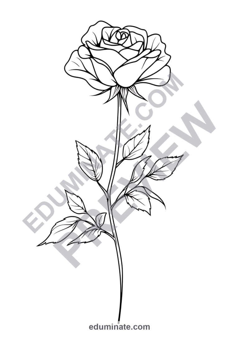 Flower Coloring Pages Spring Botanical Floral Sheets 150 Printable Activities sample page 3