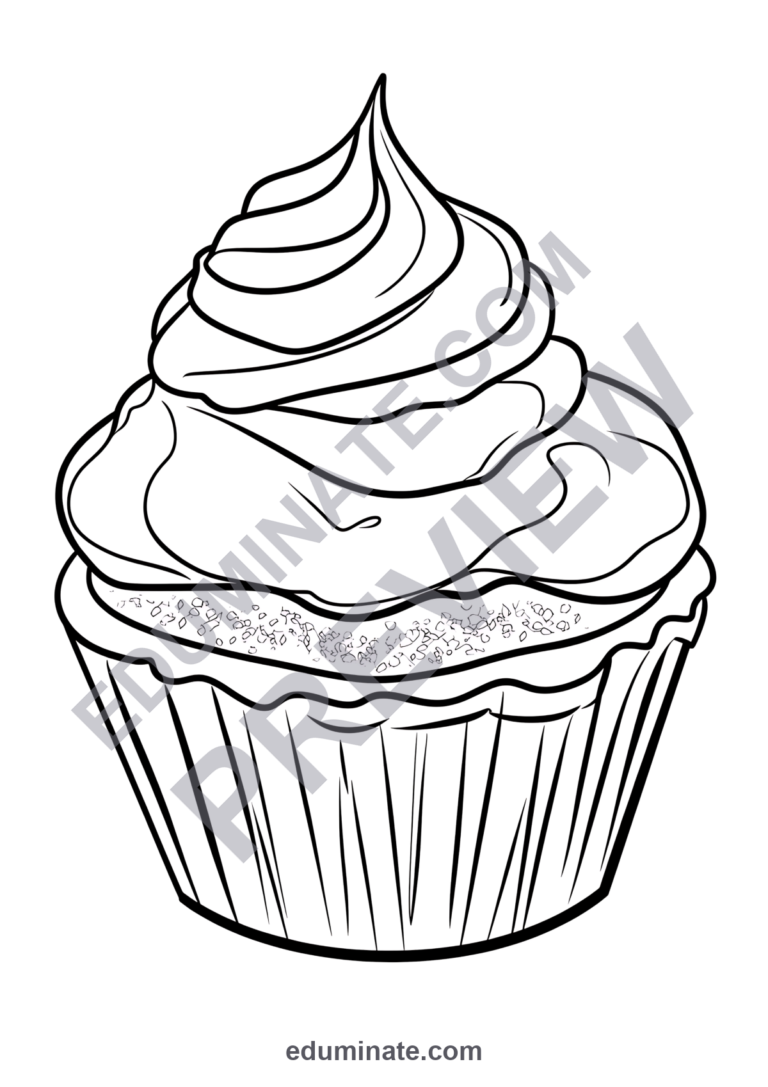 Dessert Coloring Pages Sweet Treats Coloring Sheets for Kids 80 Activity Pages sample page 4