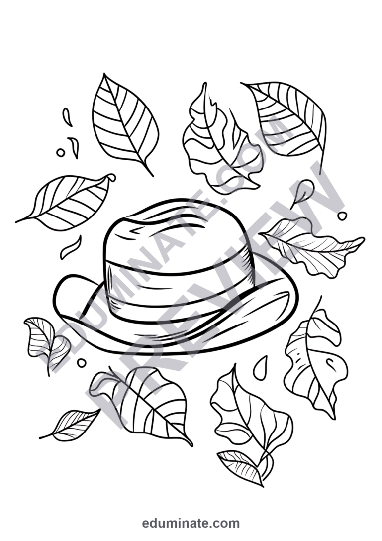 November Coloring Pages | Autumn Leaves and Fall Scenes Activity Sheets for Kids sample page 4