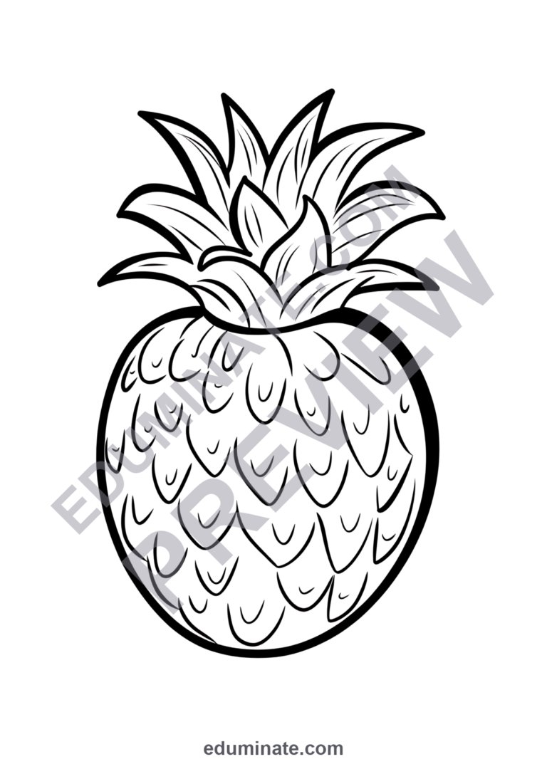 Fruit and Vegetable Coloring Pages Healthy Nutrition 50 Printable Worksheets sample page 4