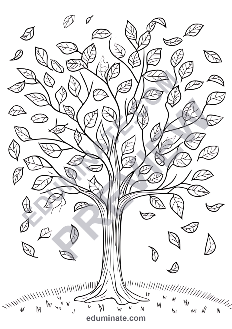 September Coloring Sheets Back to School and Fall Activity Pack for Kids Fun sample page 4