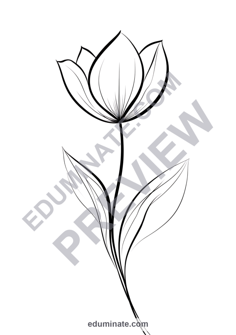 Spring Flowers Coloring Pages Botanical Garden Activity Sheets Pack for Kids sample page 4