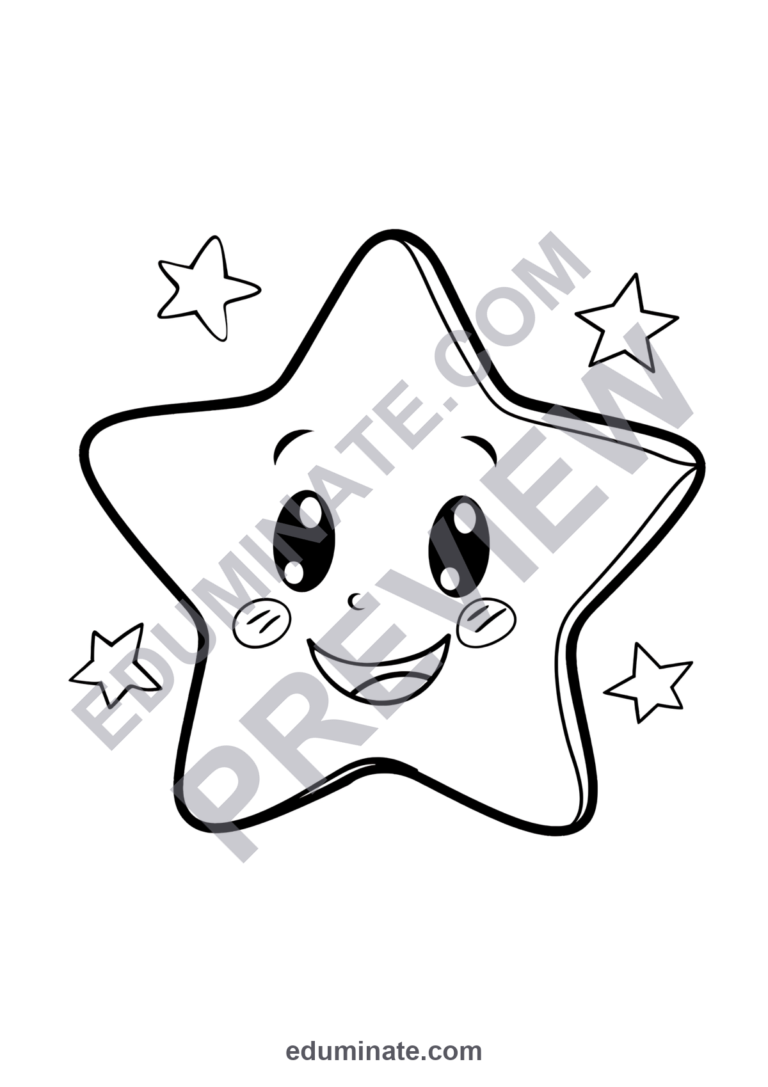 Star Coloring Pages Celestial Sky and Constellation Activity Sheets for Kids sample page 4