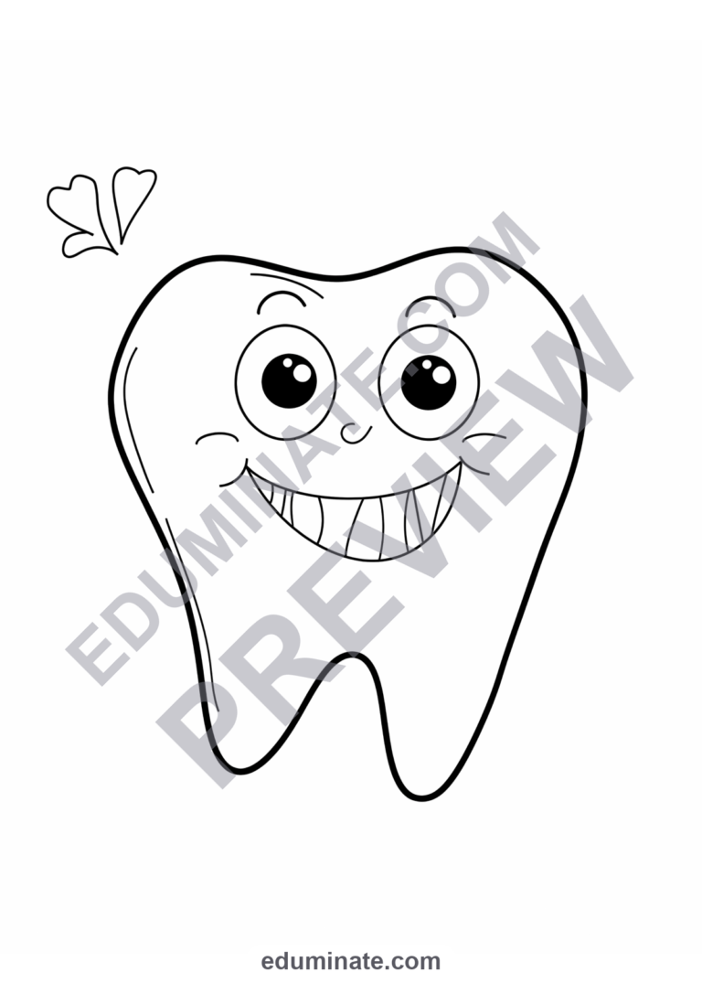 Tooth Fairy Coloring Pages Lost Teeth and Pillow Activity Sheets Pack for Kids sample page 4