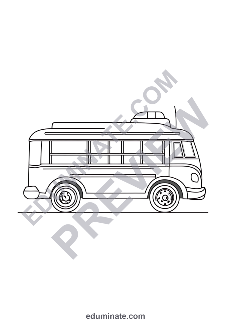 Preschool Transportation Coloring Pages Vehicles Activity Pack for Kids Fun sample page 4