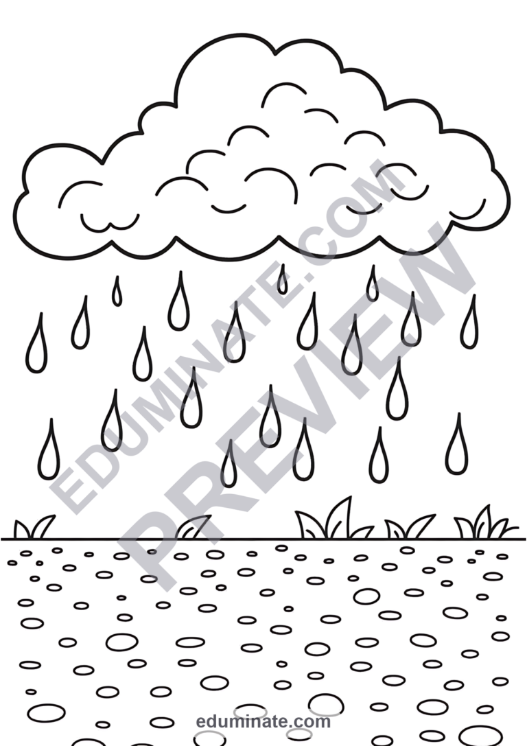 Printable Weather Coloring Pages Daily Forecast Activity Pack for Kids Fun sample page 4