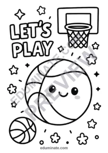 Basketball Hoop Coloring Pages | Hoops Action Sheets | Swish Sports Printables page 4