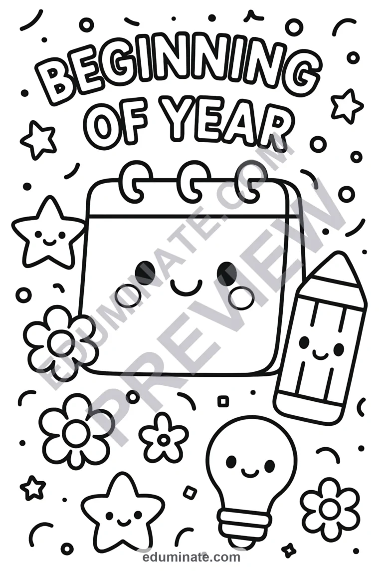 71 Beginning of Year Coloring Pages Back to School Sheets for Kindergarten sample page 4
