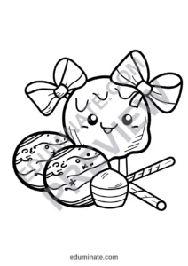 36 Printable Candy Coloring Pages Sweet Treats Activity Sheets for Children page 4
