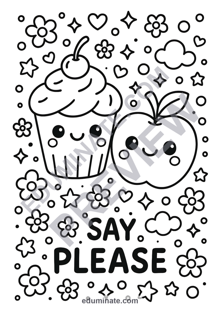 Good Manners Coloring Pages Classroom Behavior Activity Sheets for Kids Fun sample page 4