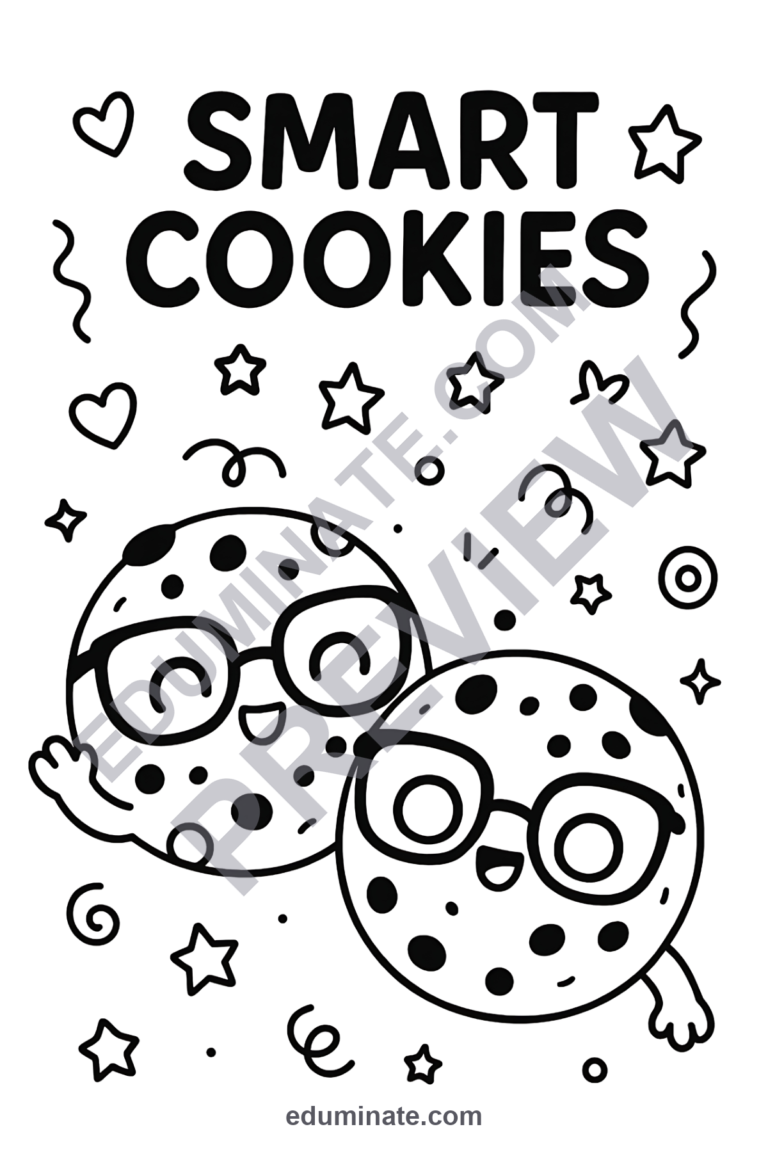 Smart Cookie Coloring Pages Growth Mindset Academic Activity Sheets for Kids sample page 4