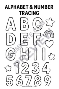 Alphabet and Number Posters | Printable Alphabet Posters Tracing Anchor Charts page 4