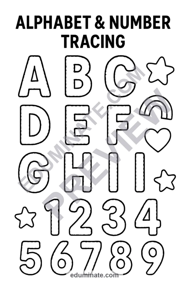 Alphabet and Number Posters | Printable Alphabet Posters Tracing Anchor Charts sample page 4