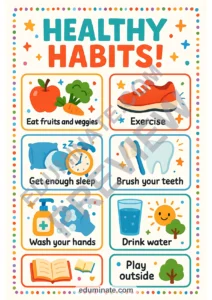 Healthy Habits Flashcards | Printable Healthy Habits Cards | 37 Card Pages page 4