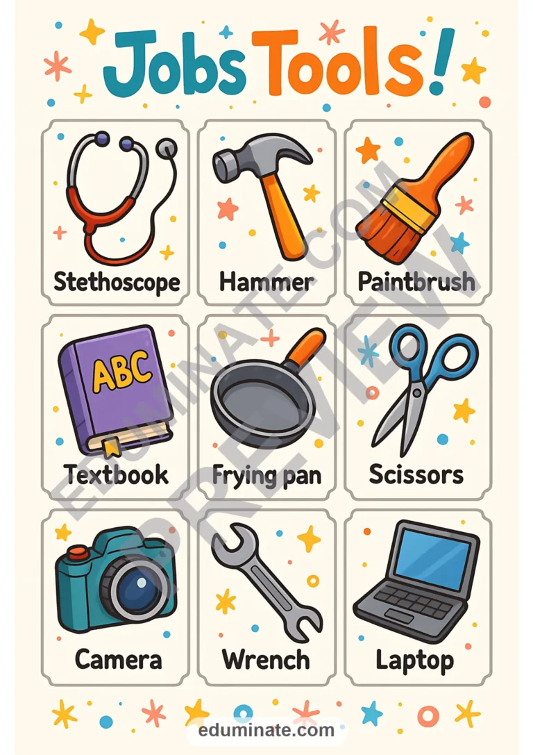 Community Helpers and Their Tools Flashcards | Jobs Tools Cards | 28 Pages sample page 4