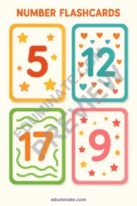 Number Flashcards 1-20 Printable PDF | Kindergarten Number Cards | 48 Card Pages page 4