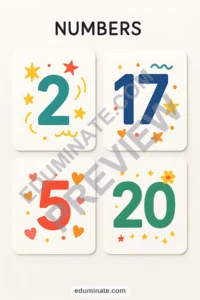 Printable Number Flashcards 1-20 | Number Cards for Toddlers | 66 Card Pages page 4