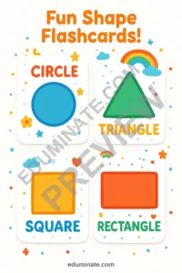 Printable Shapes Flashcards | Shape Cards for Preschool and Pre-K | 38 Pages page 4
