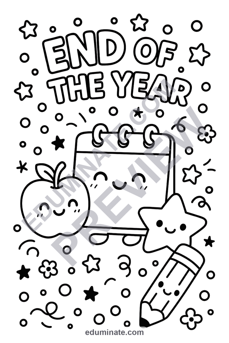 End of the Year Coloring Pages Summer Break Countdown Sheets 75 Fun Printables sample page 4