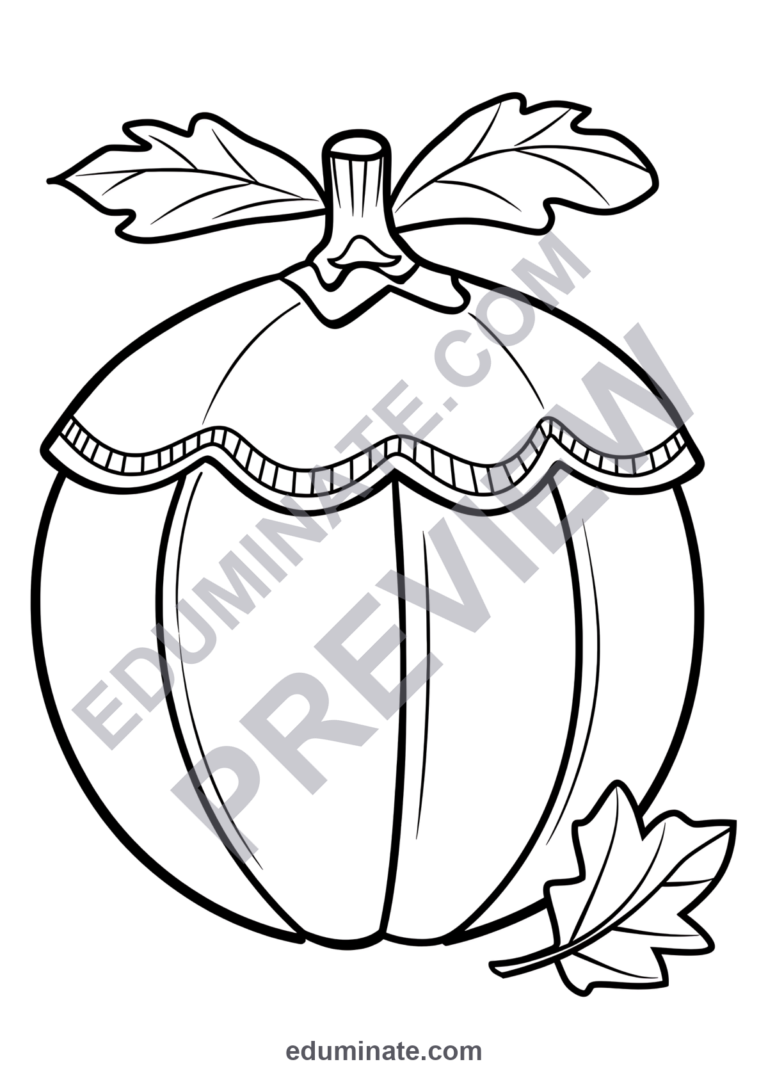 Acorn Coloring Pages | Fall Coloring Pages | Cute Autumn Printables for Kids sample page 4