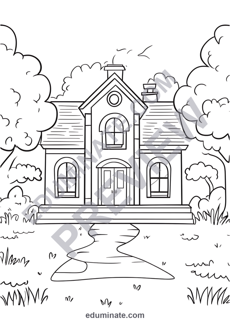 Back to School Coloring Sheets | Classroom Desk Pages | Study Art Activity sample page 4