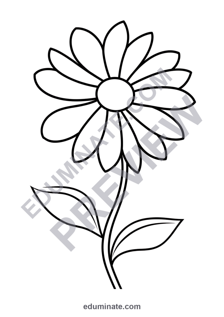 Flower Coloring Sheets Spring Floral Botanical Art 100 Printable Activities sample page 4
