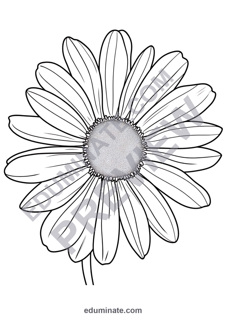 Spring Flower Coloring Pages Botanical Floral Sheets 40 Printable Activities sample page 5
