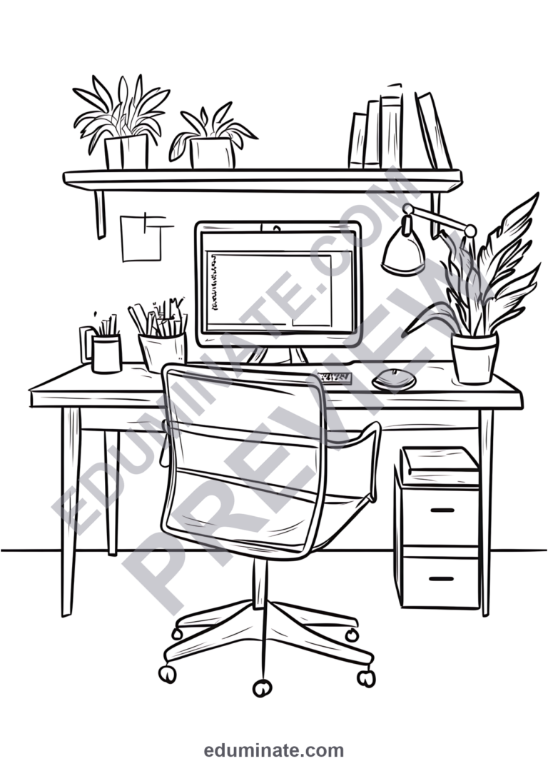 Robot Coloring Pages Technology and STEM Future Activity Sheets Pack Kids sample page 5