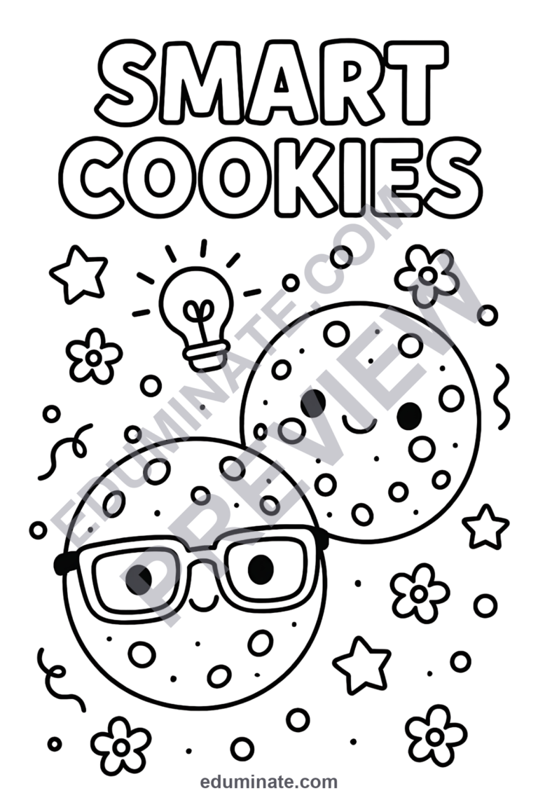 Smart Cookie Coloring Sheets Positive Praise Mindset Activity Sheets for Kids sample page 5
