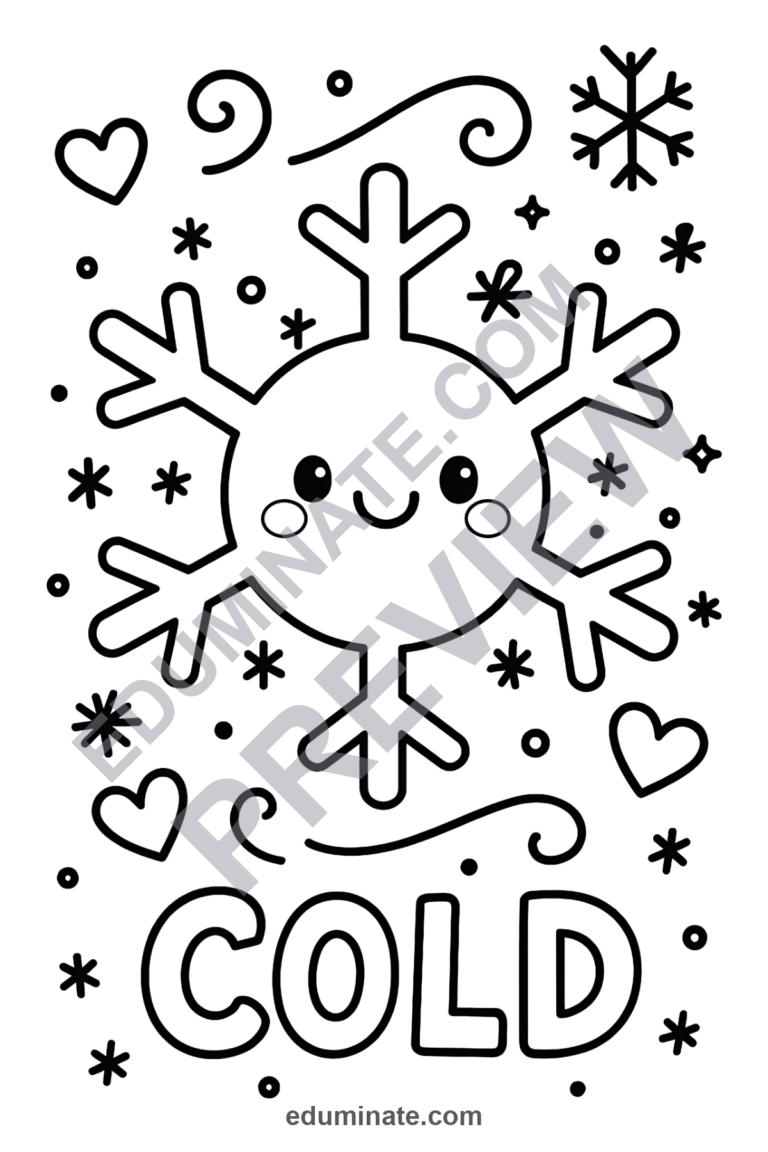 Snowflake Coloring Pages 100 Cute Winter Crystal Art Activity Worksheets Sheets sample page 5