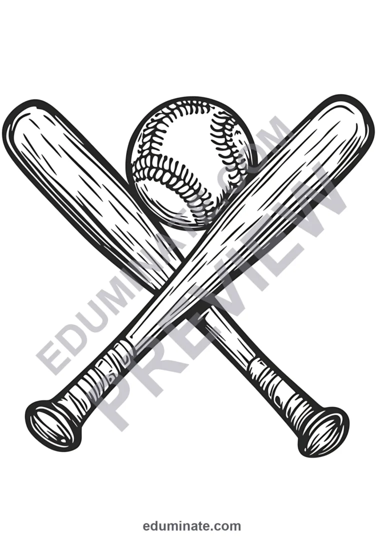 Printable Sports Coloring Pages Team Games and PE Activity Pack for Kids Fun sample page 5