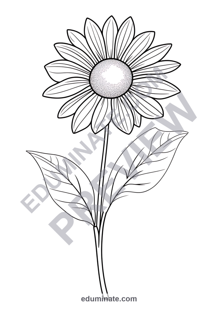 Printable Spring Flowers Coloring Pages Garden Blooms Activity Pack for Kids sample page 5