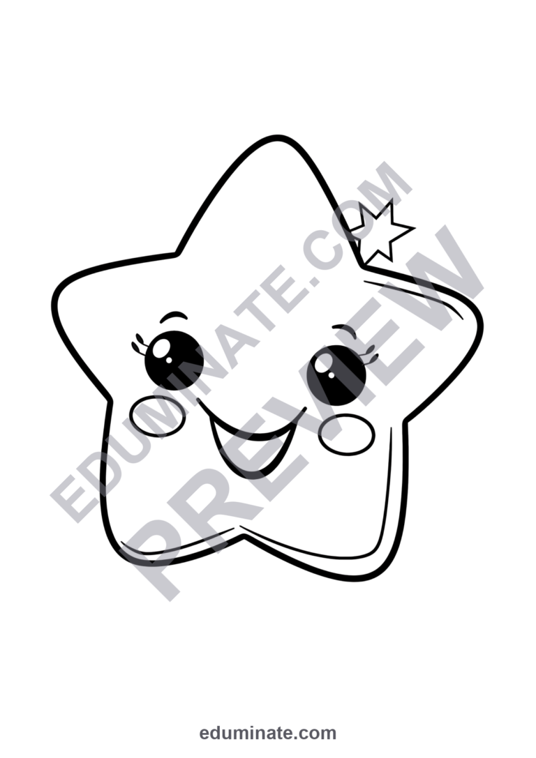 Star Coloring Pages Celestial Sky and Constellation Activity Sheets for Kids sample page 5