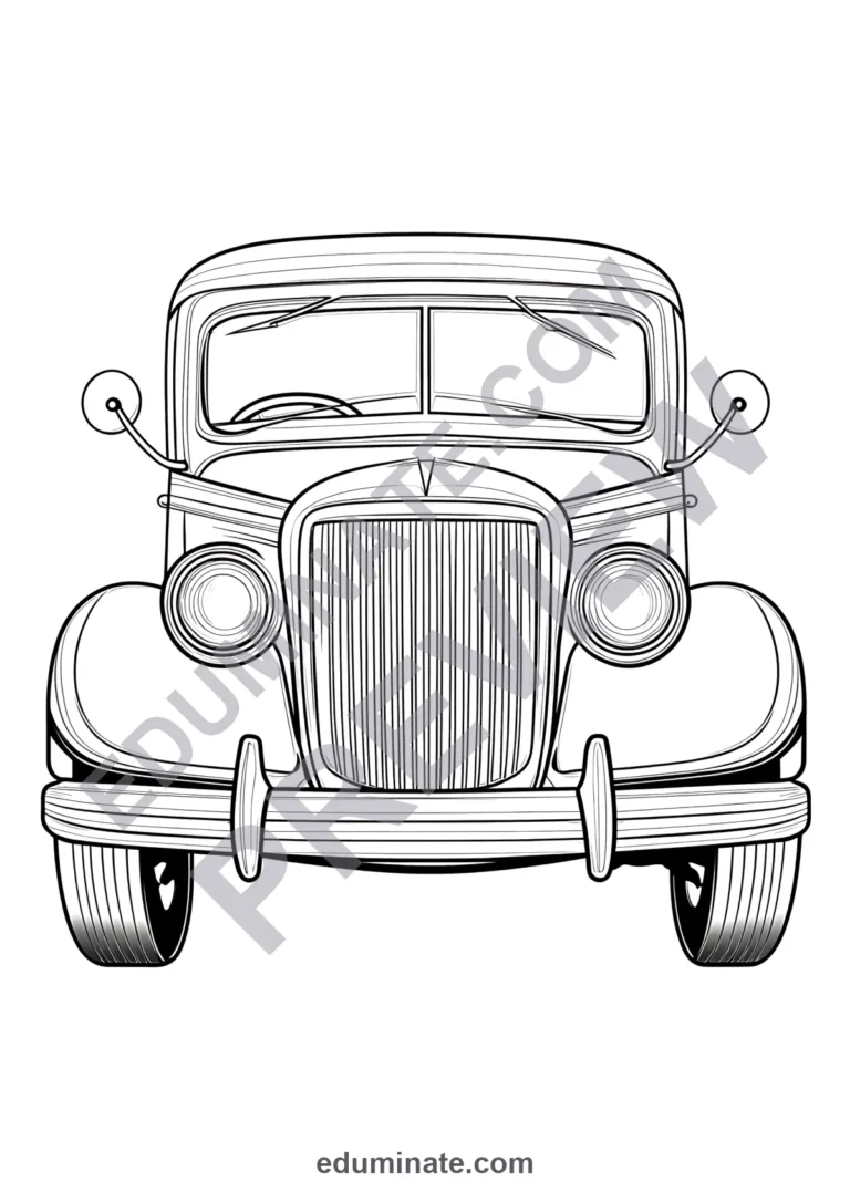 Vehicles Coloring Pages Cars Trucks Construction Machinery Activity Sheets Kids sample page 5
