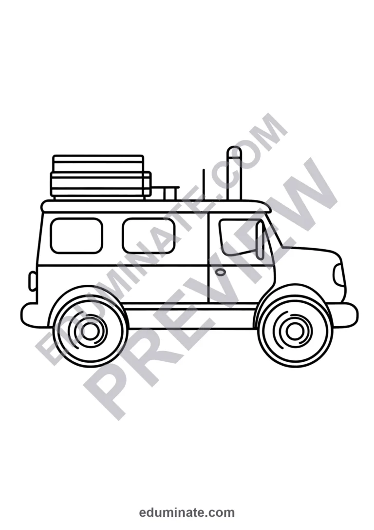 Vehicle Coloring Sheets Farm Tractors and Heavy Machines Activity Pack Kids sample page 5