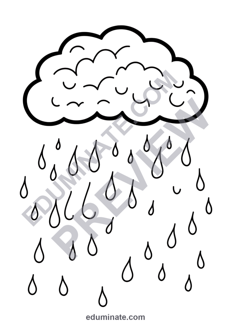 Printable Weather Coloring Pages Daily Forecast Activity Pack for Kids Fun sample page 5