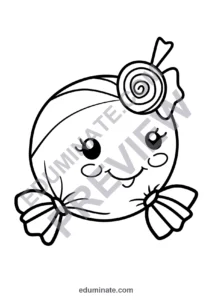 36 Printable Candy Coloring Pages Sweet Treats Activity Sheets for Children page 5