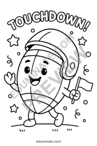 Football Game Coloring Pages Printable Sports Activity Sheets for Kids Fun page 5