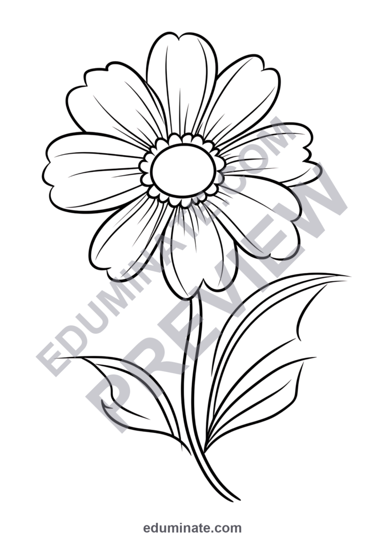 Printable March Coloring Pages Seasonal Spring Art Activity Pack for Kids sample page 5