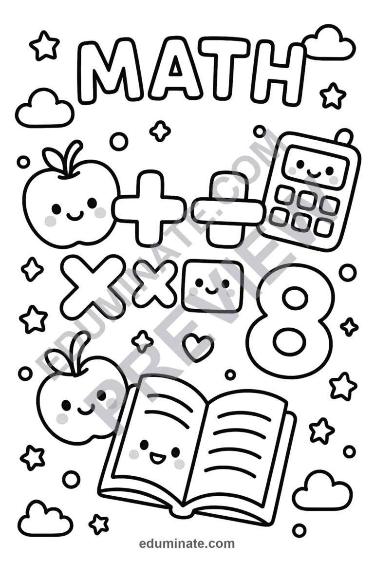 114 Essential Kindergarten Math Coloring Pages Art