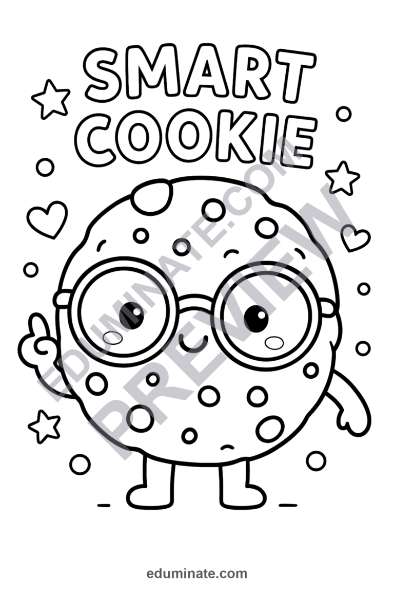 Smart Cookie Coloring Pages Growth Mindset Academic Activity Sheets for Kids sample page 5