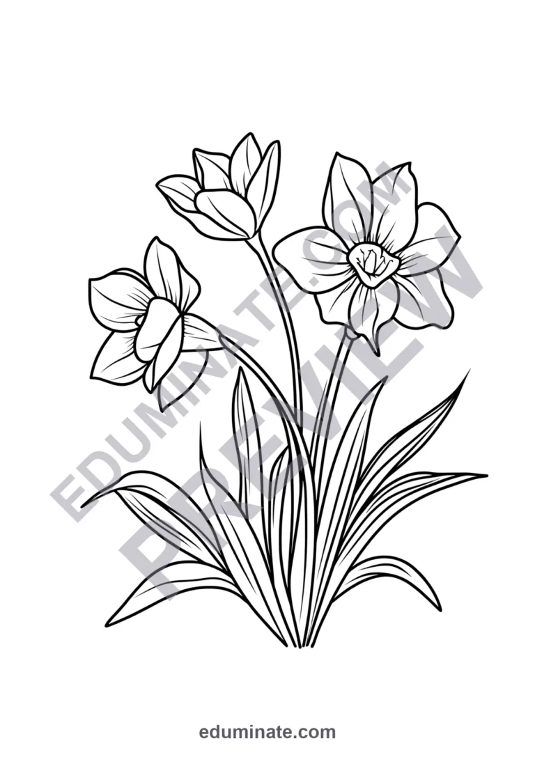 March Coloring Pages Early Spring Seasons Art Activity Sheets Pack for Kids sample page 5