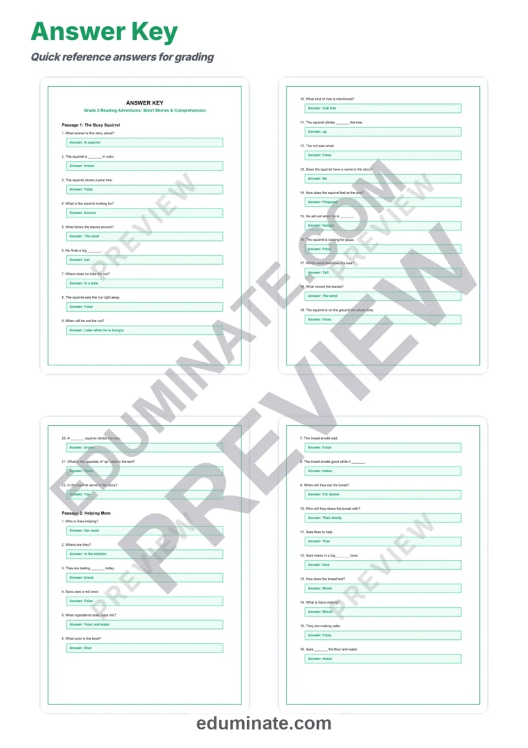 Second Grade Reading Comprehension Passages and Questions Core Reader Pack sample page 5