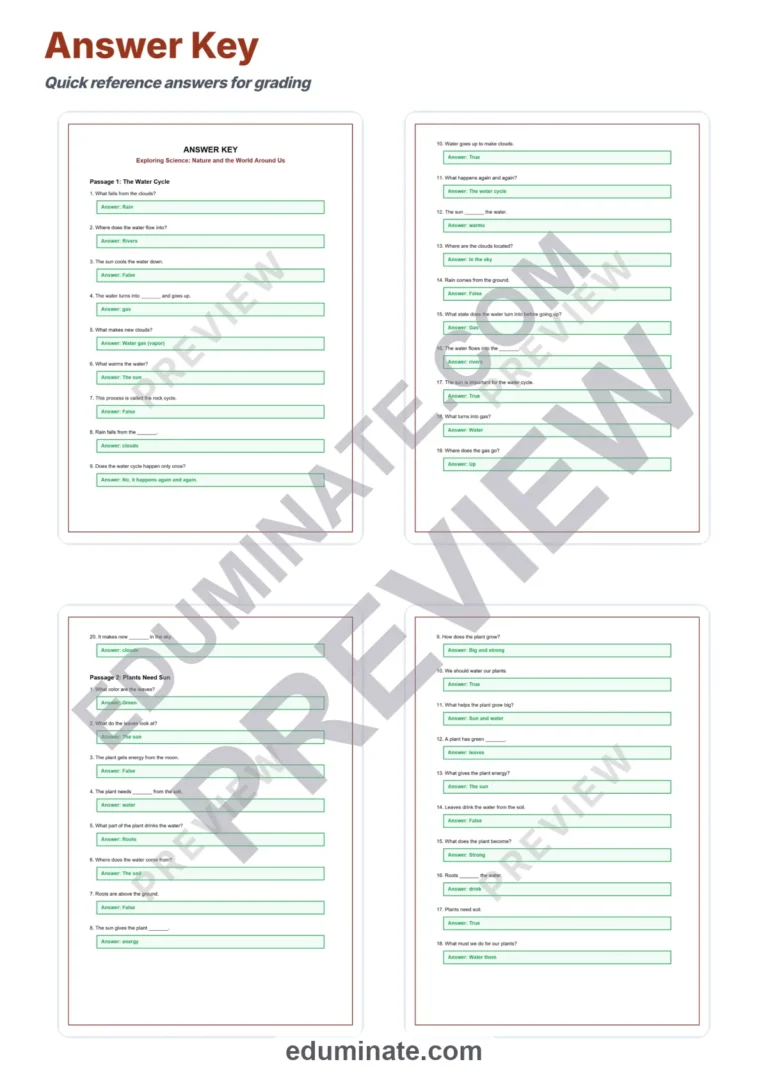 Second Grade Science Reading Comprehension Passages Elementary Science Pack sample page 5