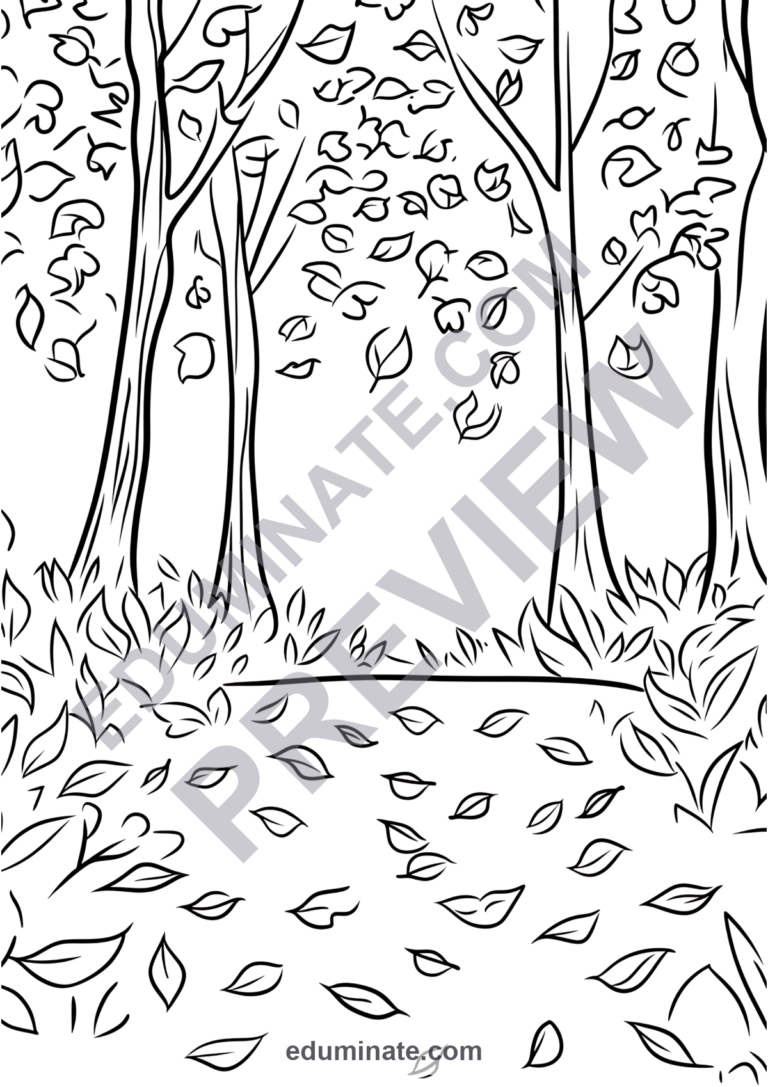 Autumn Coloring Pages Fall Season Activity Sheets for Kindergarten and Pre-K sample page 5